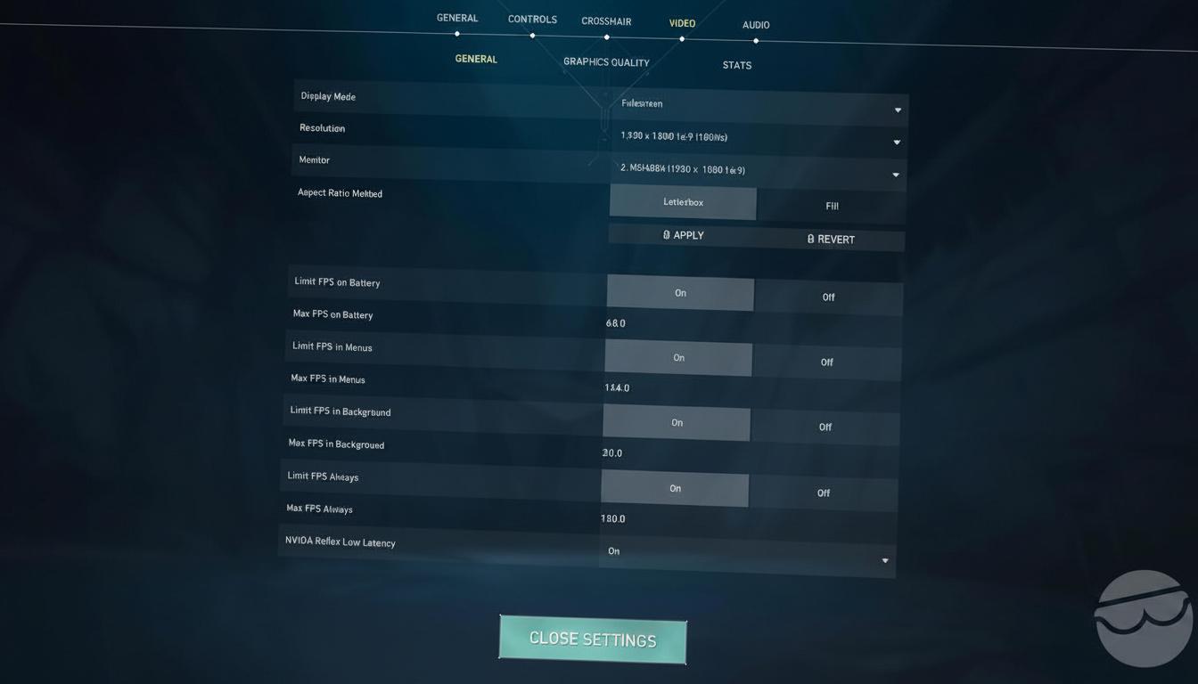 Quick recommended settings