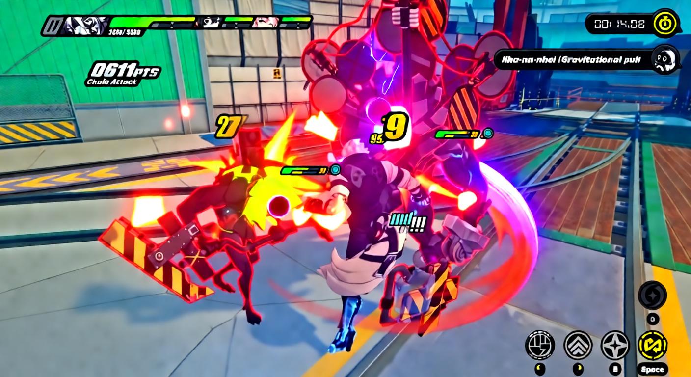 A character in Zenless Zone Zero fighting multiple enemies, with glowing visual effects around them